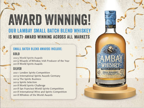Lambay Whiskey's Small Batch Blend Scoops Gold